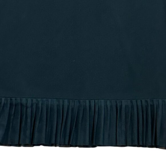 BCBG‎ Black Lace Ruffle Bottom Pull On Slip Pencil Skirt 90's Vintage Medium - Picture 3 of 5